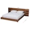 Baxton Studio Elina Modern and Contemporary Walnut Brown Finished Wood King Size Platform Storage Bed with Shelves 183-11055-Zoro - alternate 9